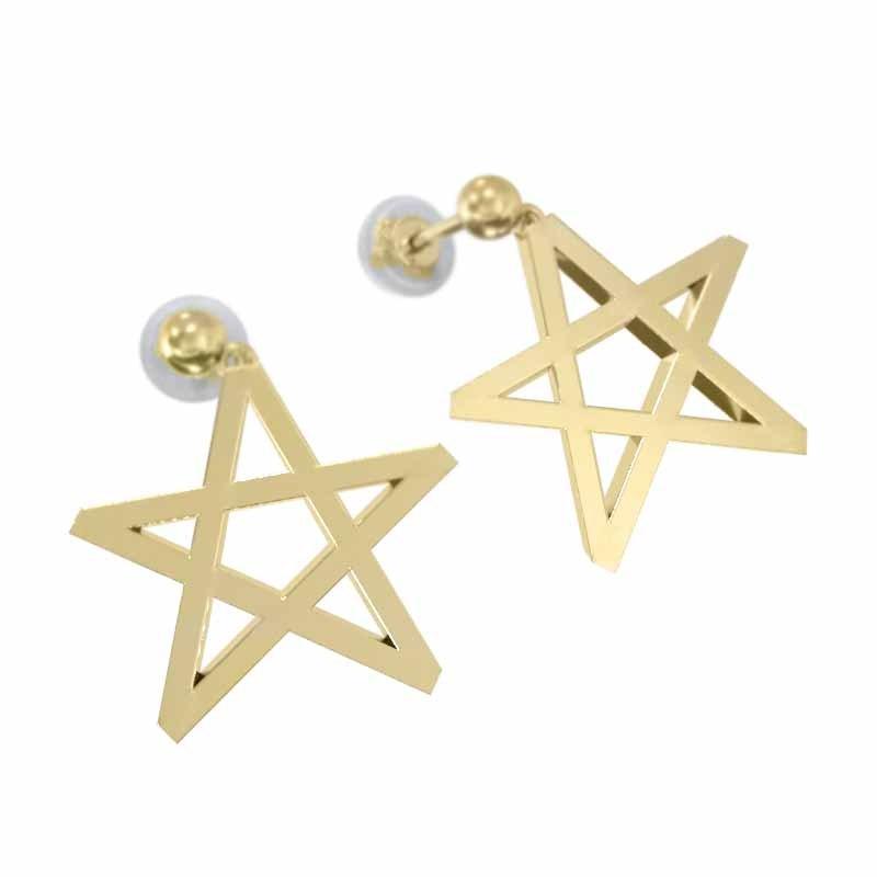 Ginger掲載商品 スター ペアピアス シンプル キャッチ付き 中サイズ スター シンプル ペアピアス K18イエローゴールド キャッチ付き 中サイズ レディースアクセサリー Www Digicommerce In