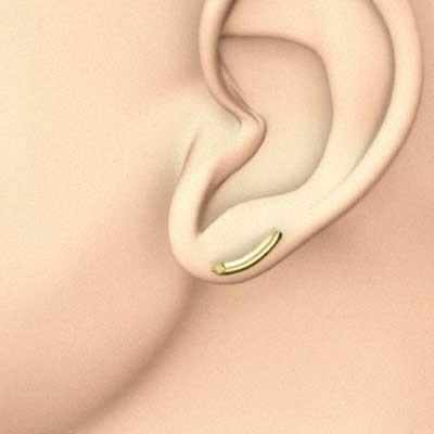 11月誕生石 ジュエリーピアス シトリン K18 プレート 一粒石の画像