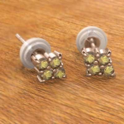 ジュエリーピアス 18金ピンクゴールド 11月誕生石 (黄水晶)シトリンの画像