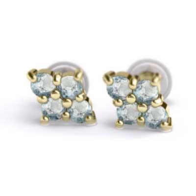 アクアマリン ピアス K18 3月の誕生石の画像