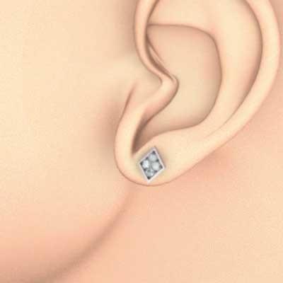 ジュエリーピアス Pt900 アクアマリン 3月の誕生石の画像