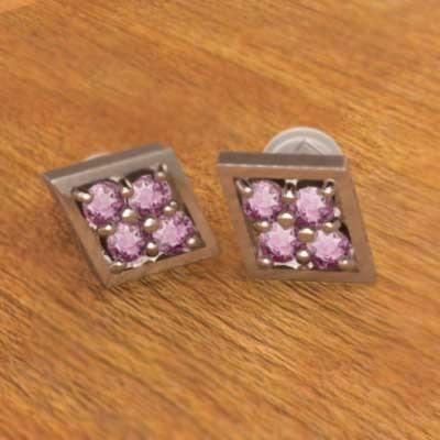 ジュエリーピアス 18金ピンクゴールド ピンクトルマリン 10月の誕生石の画像