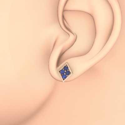 9月の誕生石 ジュエリーピアス ブルーサファイア k18ピンクゴールドの画像