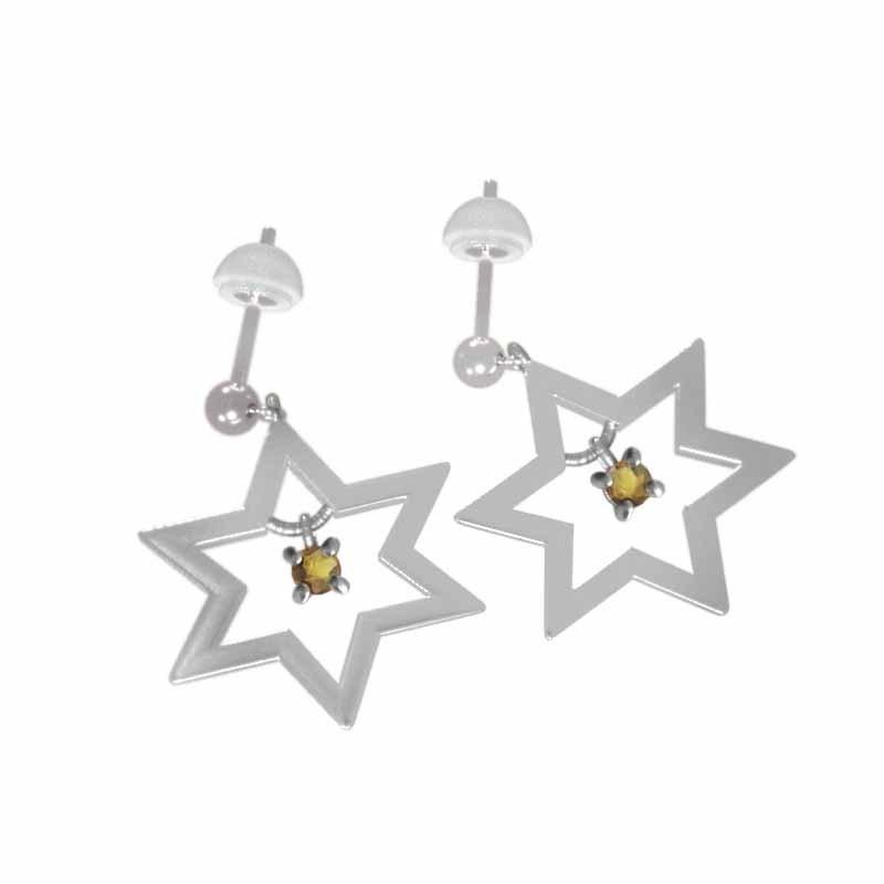 被り心地最高 ペア 激安アウトレット!】 ピアス シトリン プラチナ900