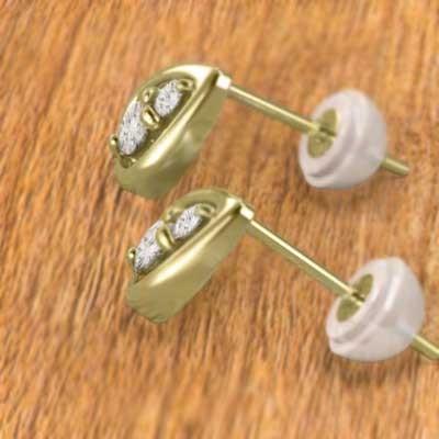ティアドロップ ダイヤモンド ジュエリーピアス 約0.25カラット 4月誕生石 k18イエローゴールドの画像