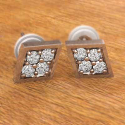 ピアス k18ピンクゴールド ダイヤモンド 4月誕生石 約0.24カラットの画像