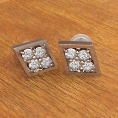 4月誕生石 ジュエリーピアス 約0.50カラット ダイアモンド k18ピンクゴールドの画像