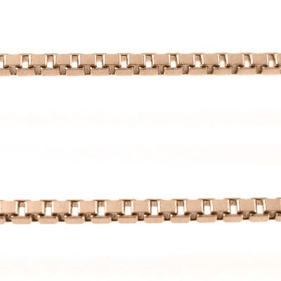 チェーンのみ 経0.7mm/直径0.7mm ネックレス ベネチアンチェーン スライド式 k18ピンクゴールドの画像
