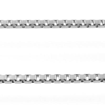 ベネチアンチェーン スライド式 経0.7mm/直径0.7mm チェーンのみ ジュエリーネックレス プラチナ850の画像