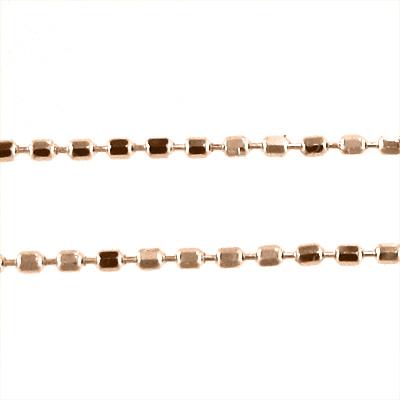 k18ピンクゴールド ネックレス カットボールチェーン スライド式 経0.8mm/直径0.8mm チェーンのみの画像