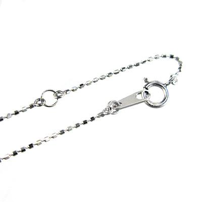 ネックレス プラチナ850 経1mm/直径1mm チェーンのみ カットボールチェーンの画像