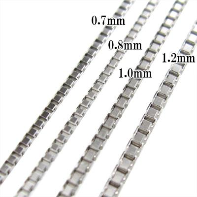 プラチナ850 チェーンのみ 経1mm/直径1mm ネックレス ベネチアンチェーン スライド式の画像