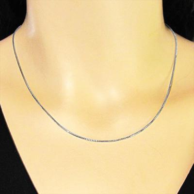 プラチナ850 経1mm/直径1mm チェーンのみ ジュエリーネックレス ベネチアンチェーン スライド式の画像