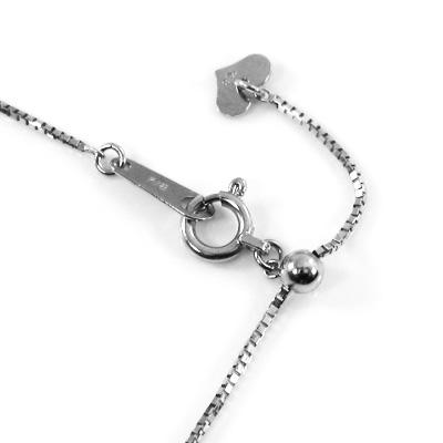 プラチナ850 経1mm/直径1mm チェーンのみ ジュエリーネックレス ベネチアンチェーン スライド式の画像