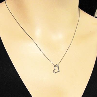ネックレスジュエリー プラチナ900 ハート シンプルの画像