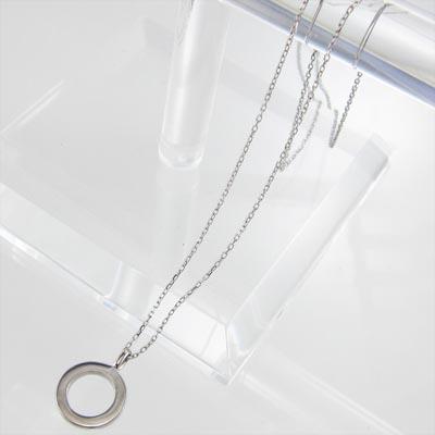 シンプル プラチナ900 ペンダントネックレスの画像