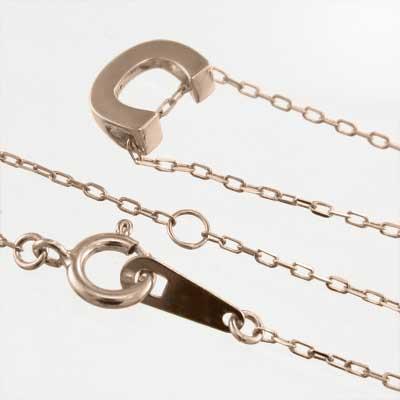 シンプル 馬蹄 小サイズ k18ピンクゴールド ペンダントトップとネックレスの画像