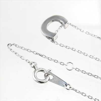 中サイズ ペンダントネックレス 馬蹄 プラチナ900 シンプルの画像