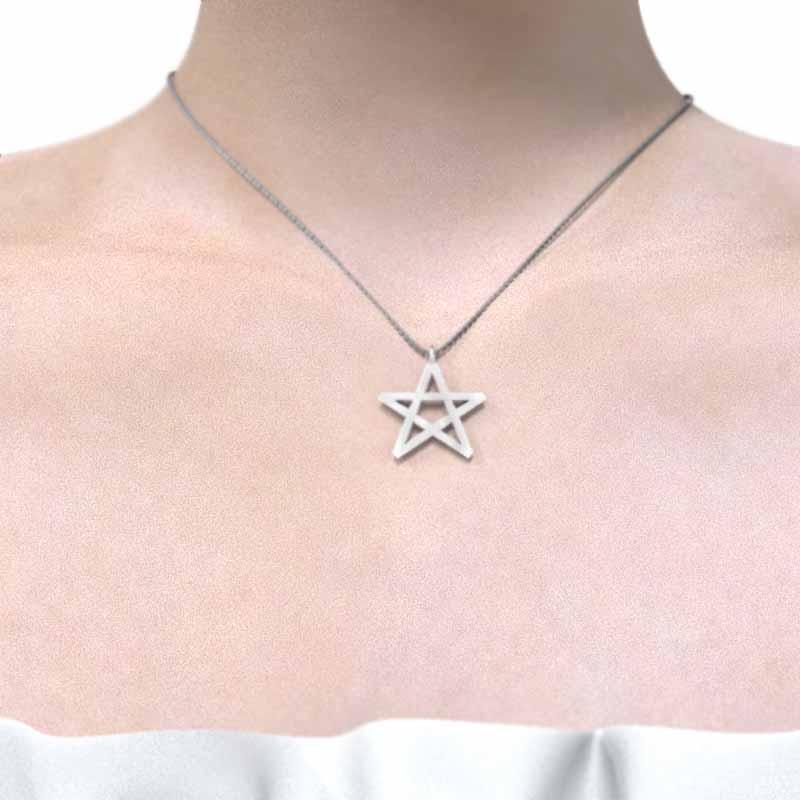 スター プラチナ900 ペンダントトップとネックレス 大サイズ シンプルの画像