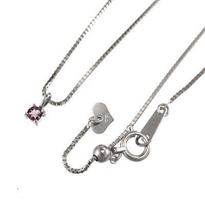 10月の誕生石 プラチナ900 ペンダント 一粒石 ピンクトルマリンの画像