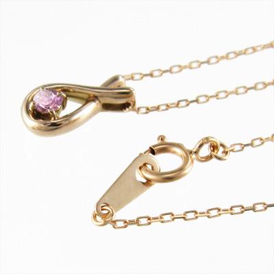 ピンクトルマリン 10月の誕生石 ペンダント 一粒石 18金ピンクゴールドの画像