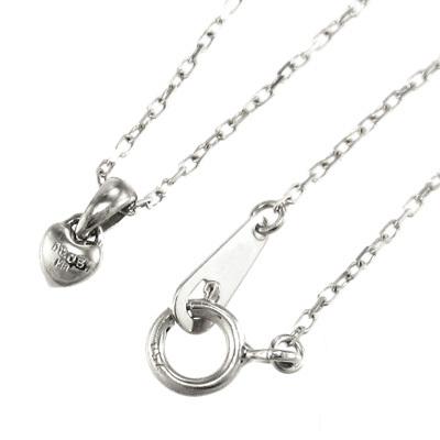 ペンダントトップとネックレス 10月の誕生石 ハート ピンクトルマリン k10ホワイトゴールド 一粒石の画像