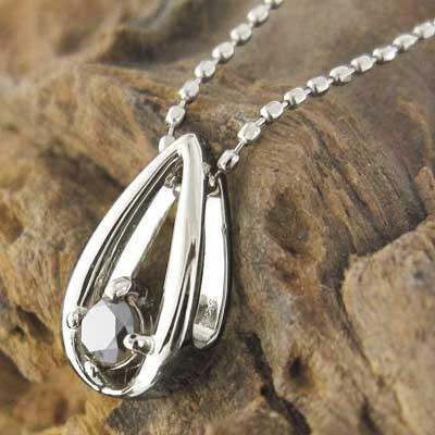 激安直営店 ペンダント ネックレス ブラックダイヤモンド 黒ダイヤ 4月誕生石 一粒石 ネックレス ペンダント 10kホワイトゴールド 4月誕生石 一粒石 メンズアクセサリー