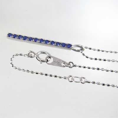 9月誕生石 ペンダント 白金（プラチナ）900 サファイア(青) プレート_2
