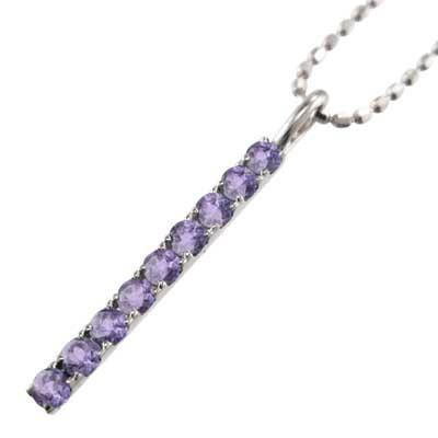 アメシスト(紫水晶) ペンダント プレート 白金（プラチナ）900 2月の誕生石の画像