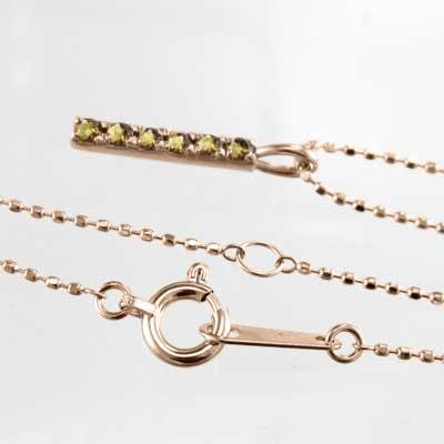 ペンダントトップとネックレス プレート 11月誕生石 k18ピンクゴールド シトリンの画像