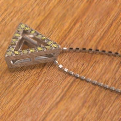 11月の誕生石 ペンダントトップとネックレス 18金ピンクゴールド シトリントパーズの画像