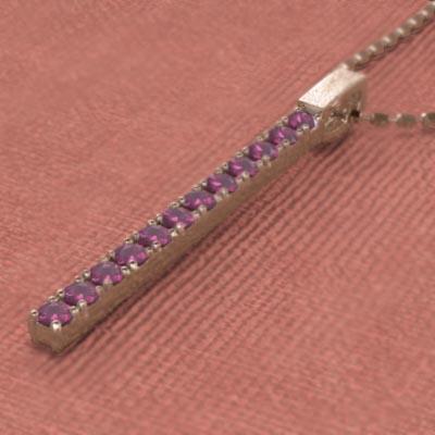 7月の誕生石 ペンダント ルビー プレート 大サイズ k10ピンクゴールドの画像