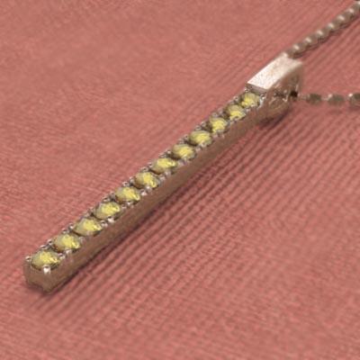 11月誕生石 ペンダントトップとネックレス プレート 大サイズ k10ピンクゴールド シトリン(黄水晶)の画像
