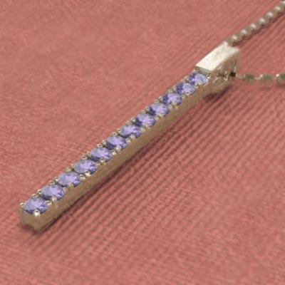 大サイズ k10イエローゴールド ネックレスジュエリー プレート 2月の誕生石 アメジストの画像