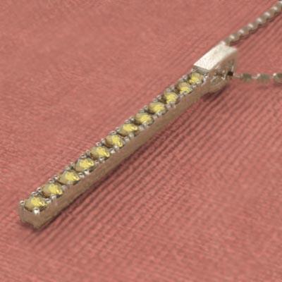 11月誕生石 大サイズ イエローゴールドk10 ペンダントネックレス プレート (黄水晶)シトリンの画像