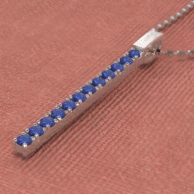9月誕生石 Pt900 ペンダント サファイヤ 大サイズ プレートの画像