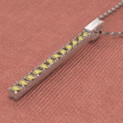 Pt900 ペンダントネックレス プレート (黄水晶)シトリン 大サイズ 11月誕生石の画像