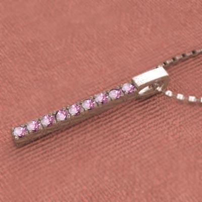 10月誕生石 中サイズ ペンダントネックレス 10金ピンクゴールド ピンクトルマリン プレートの画像