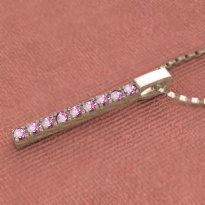 ピンクトルマリン 中サイズ プレート ネックレスジュエリー K10 10月誕生石の画像