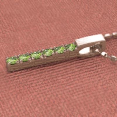 ペンダント プレート 小サイズ k10ピンクゴールド ペリドット 8月誕生石の画像