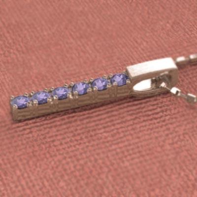 18金ピンクゴールド アメジスト(紫水晶) 2月誕生石 ペンダントネックレス 小サイズ プレートの画像