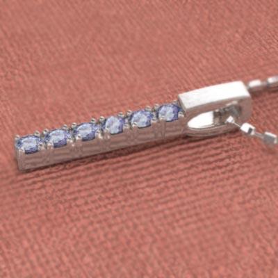 タンザナイト ペンダント Pt900 プレート 12月誕生石 小サイズの画像