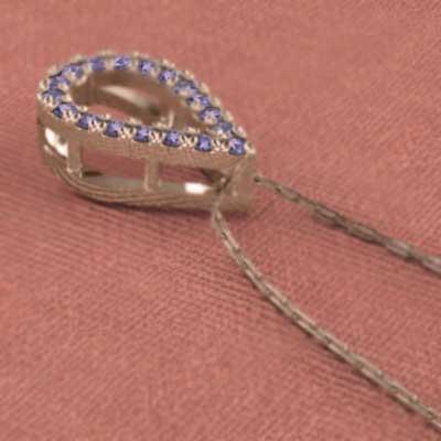 2月の誕生石 ペンダントトップとネックレス アメシスト k18ピンクゴールドの画像