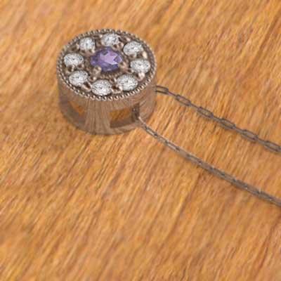 アメシスト(紫水晶) 10金ピンクゴールド 2月の誕生石 ペンダントの画像