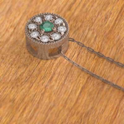 k10ピンクゴールド ペンダントネックレス エメラルド 5月誕生石の画像