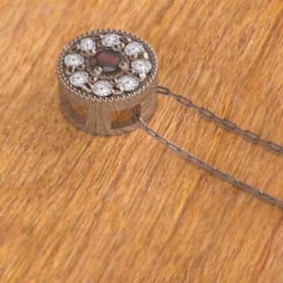 ペンダント k10ピンクゴールド ガーネット 1月の誕生石の画像