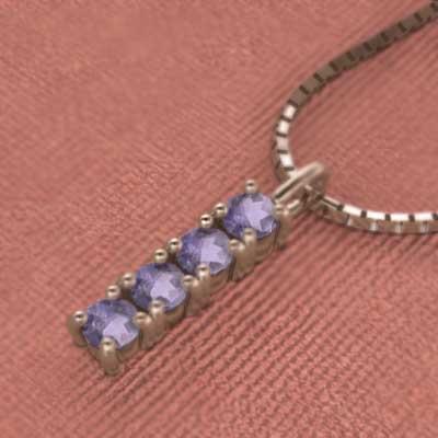 18金ピンクゴールド ペンダント 2月誕生石 アメシスト(紫水晶)の画像