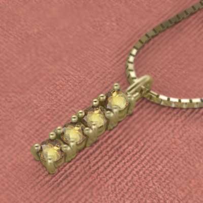 ネックレスジュエリー 11月誕生石 (黄水晶)シトリン k18イエローゴールドの画像