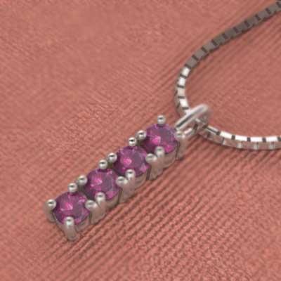 7月の誕生石 ルビー ペンダント 白金（プラチナ）900の画像