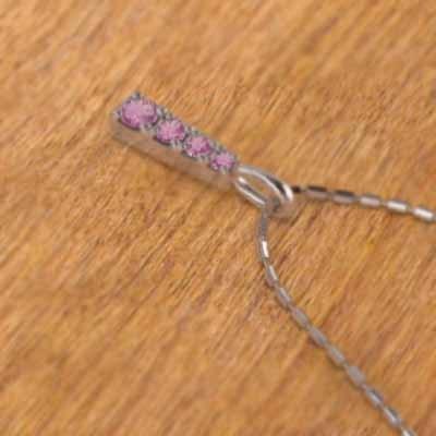 ペンダントネックレス ピンクトルマリン 白金（プラチナ）900 10月の誕生石の画像